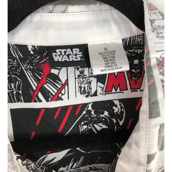 Star Wars Dark Side Reverse Print Camp Shirt RARE - Picture 5 of 6